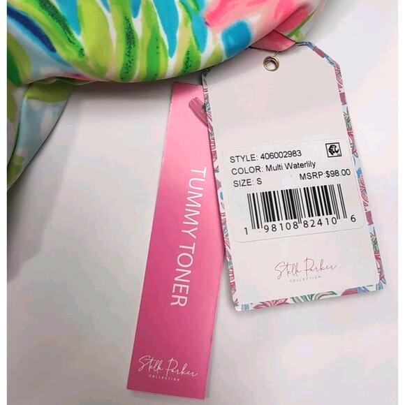 Stella Parker Swim Dress Swimsuit Size S Multicolor Tummy Toner NEW NWT msrp $98 - Picture 11 of 12